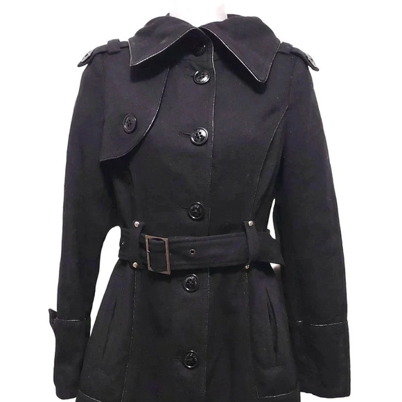 Miss Sixty M60 Wool Blend Belted Coat - Picture 4 of 8